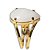 Anel Nlux Gota Pedra Quartzo Leitoso Natural Garra Dourado - Imagem 3