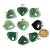 10 Coração VERDE Pedra Quartzo Pingente Banhado Dourado - Imagem 4