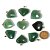 10 Coração VERDE Pedra Quartzo Pingente Banhado Dourado - Imagem 3