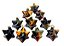 05 Pingente Merkabah Pedra Olho de Falcão Montagem Pino Prata 950 Atacado - Imagem 1