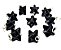 03 Pingente Merkabah Pedra Obsidiana Negra Pino Prata 950 Atacado - Imagem 1