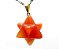 10 Pingente Merkabah Pedra Quartzo Laranja Pino Dourada Atacado - Imagem 2