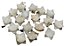 10 Pingente Merkabah Pedra Feldspato Branco Presilha Dourado Atacado - Imagem 1