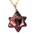 05 Pingente Merkabah Pedra Obsidiana Mahogany Natural Pino Dourado Atacado - Imagem 2