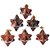 10 Pingente Merkabah Pedra Obsidiana Mahogany Natural Pino Dourado Atacado - Imagem 1
