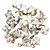 03 Pingente Merkabah Pedra Howlita Branca Pino e Presilha Dourado Atacado - Imagem 1