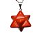 10 Pingente Merkabah Jaspe Vermelho Natural com Presilha Prateado Atacado - Imagem 2