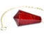 05 Pêndulo Pedra Quartzo Vermelho Piramidal Lapidado Invertido Atacado - Imagem 2