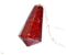 10 Pêndulo Pedra Quartzo Vermelho Piramidal Lapidado Invertido Atacado - Imagem 1