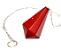03 Pêndulo Pedra Jaspe Vermelho Piramidal Lapidado Invertido Atacado - Imagem 2