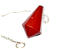 03 Pêndulo Pedra Jaspe Vermelho Piramidal Lapidado Invertido Atacado - Imagem 3