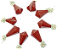 05 Pêndulo Pedra Jaspe Vermelho Piramidal Lapidado Invertido Atacado - Imagem 1
