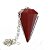 03 Pêndulo Pedra Jaspe Vermelho Para Radiestesia Facetado Atacado - Imagem 3