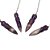 03 Pêndulo Egípcio Chevron com Corrente Pedra Natural Classe B Atacado - Imagem 3