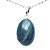 03 Pingente Mini Cabochão Apatita Azul 20mm Pino Prata 950 Atacado - Imagem 2