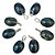 10 Pingente Mini Cabochão Apatita Azul 16mm Pino Prata 950 Atacado - Imagem 1