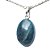 03 Pingente Mini Cabochão Apatita Azul 16mm Pino Prata 950 Atacado - Imagem 2
