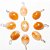 03 Pingente Mini Cabochão Aragonita Raio Laranja Pino Prata 950 Atacado - Imagem 1