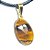 05 Pingente Nlux Mini Cabochão Olho de Tigre Pino Dourado Atacado - Imagem 4