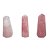 03 Mini Pontinha Quartzo Rosa Furado Para Pingente Furo Por Cima Tamanho 25 a 40mm Atacado - Imagem 2