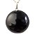 05 Pingente Cabochão Disco Obsidiana Negra Prata 950 Atacado - Imagem 1