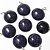 10 Pingente Cabochão Disco Pedra Estrela Pino e Presilha Prata 950 Atacado - Imagem 2