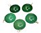 03 Pingente Cabochão Disco Quartzo Verde Pino Prata 950 Atacado - Imagem 2