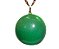 05 Pingente Cabochão Disco Quartzo Verde Pino Prata 950 Atacado - Imagem 1