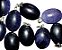 03 Pingente Cabochão Pedra Estrela Azul Pino e Perinha Prata 950 Atacado - Imagem 1