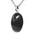 05 Pingente Cabochão Oval Quartzo Preto 22mm Pino Prata 950 Atacado - Imagem 3