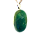 05 Pingente Cabochão Oval Jade Verde de MG Pino Prateado Atacado - Imagem 3