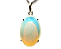 03 Pingente Cabochão Pedra Lua Opalina Prata 950 Garra Atacado - Imagem 2