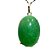 05 Pingente Cabochão Pedra Quartzo Verde Natural Prata 950 Garra - Imagem 2