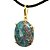 10 Pingente Cabochão Pedra Apatita Azul Natural Garra Dourado Atacado - Imagem 1