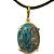 03 Pingente Cabochão Pedra Apatita Azul Natural Garra Dourado Atacado - Imagem 2