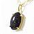 03 Pingente Extra Cabochão Pedra Estrela Azul  Garra Dourado Atacado - Imagem 2