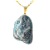 05 Pingente Pedrinha Apatita Azul Rolado Natural Pino Dourado Atacado - Imagem 2