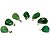 03 Pingente Pedrinha Quartzo Verde Montagem Pino Prata 950 - Imagem 1
