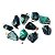 10 Pingente Esmeralda Rolada Pedra Natural Pino Dourado Atacado - Imagem 4