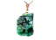 03 Pingente Esmeralda Rolada Pedra Natural Pino Dourado Atacado - Imagem 2
