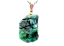 10 Pingente Esmeralda Rolada Pedra Natural Pino Prateado Atacado - Imagem 2