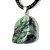03 Pingente Pedrinha Esmeralda Natural  Prateado Atacado - Imagem 3