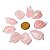 03 Pingente Pedrinha Quartzo Rosa Montagem Prata 950 Atacado - Imagem 6