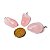 03 Pingente Pedrinha Quartzo Rosa Montagem Prata 950 Atacado - Imagem 8