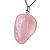 03 Pingente Pedrinha Quartzo Rosa Montagem Prata 950 Atacado - Imagem 3