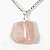05 Pingente Pedrinha Quartzo Rosa Rolado Pino Prateado Atacado - Imagem 1