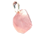10 Pingente Pedrinha Quartzo Rosa Rolado Pino Prateado Atacado - Imagem 4