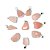 10 Pingente Pedrinha Quartzo Rosa Rolado Pino Prateado Atacado - Imagem 6