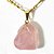 10 Pingente Pedrinha Natural Quartzo Rosa Pino Dourado Atacado - Imagem 5