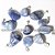 03 Pingente Pedrinha Quartzo Azul Natural Pino Prateado Atacado - Imagem 4